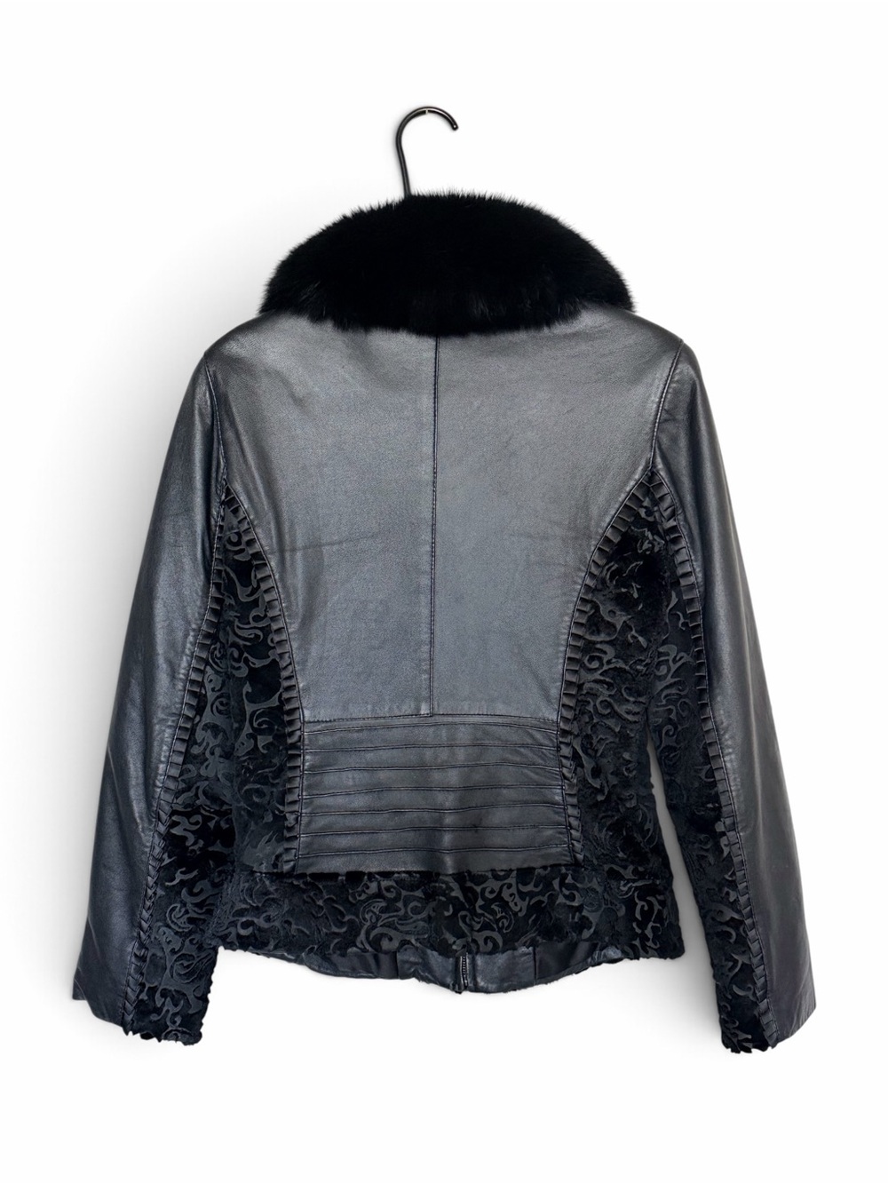 VTG Nicole Berti Leather & Fur Jacket